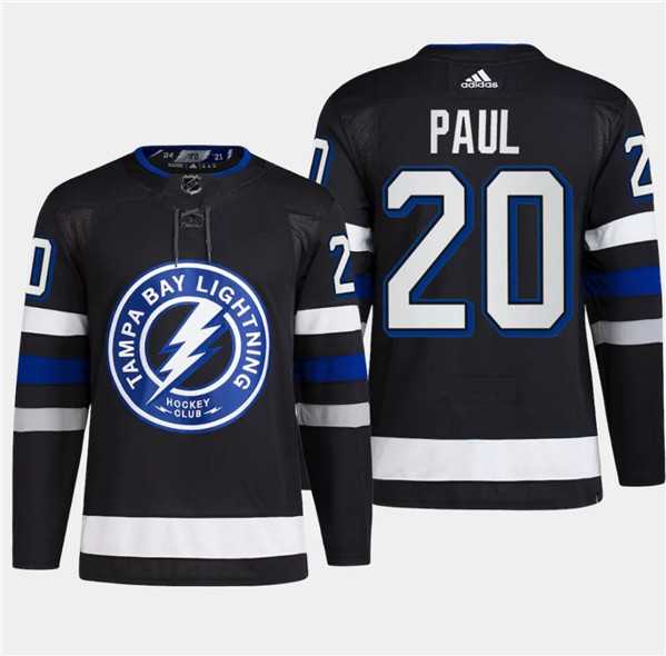 Mens Tampa Bay Lightning #20 Nicholas Paul Black 2024 Stadium Series Stitched Jersey Dzhi